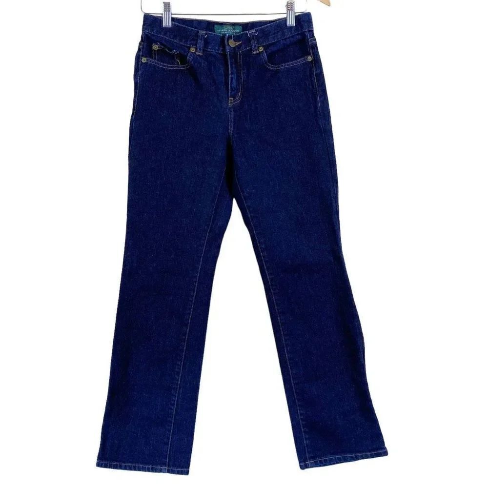 Lauren Ralph Lauren Women’s Dark Blue Wash Straight Leg Jeans